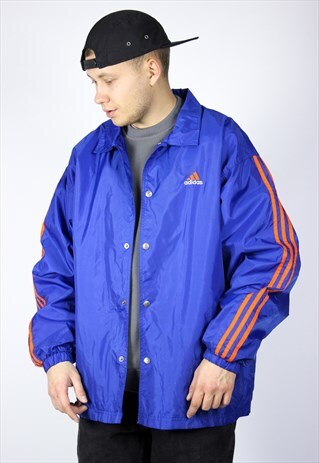 VINTAGE MENS ADIDAS 3-STRIPES COACH JACKET
