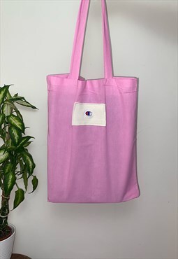 Reworked Champion Baby Pink Tote Bag