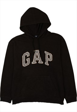 Vintage 90's Gap Hoodie Spellout Pullover Black XLarge