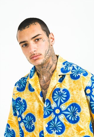VINTAGE 80S HAWAIIAN SHORT SLEEVE SHIRT / S5177