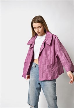 Vintage light wind jacket in purple 80s 90s shell jacket