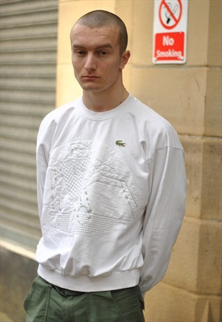 VINTAGE 80S LACOSTE CHEMISE TENNIS SWEATER