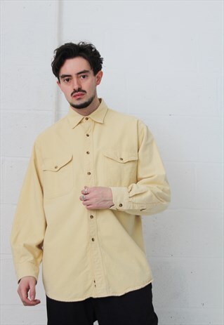 VINTAGE OVERSIZED HEAVYWEIGHT COTTON SHIRT