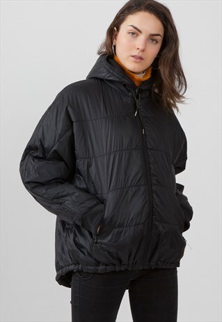 VINTAGE BLACK LINDEX PUFFA PUFFER JACKET