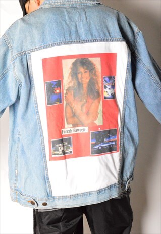 REWORKED VINTAGE 90S BLUE DENIM JACKET