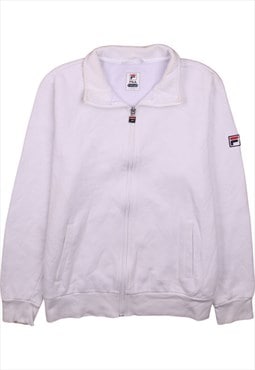 Fila 90's Heavyweight Full Zip Up Sweatshirt Large White