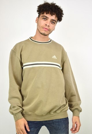 VINTAGE 90S ADIDAS BEIGE SWEATSHIRT