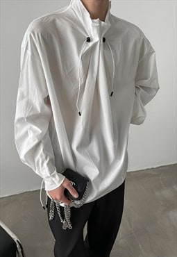 Men's drawstring neckline shirt S VOL.2
