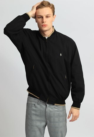VINTAGE POLO RALPH LAUREN REVERSIBLE BOMBER JACKET