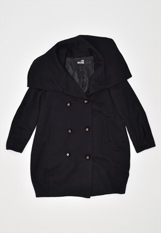 VINTAGE 00'S Y2K MOSCHINO DOUBLE BREASTED COAT BLACK