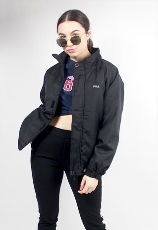 90'S RETRO BLACK & WHITE PADDED JACKET