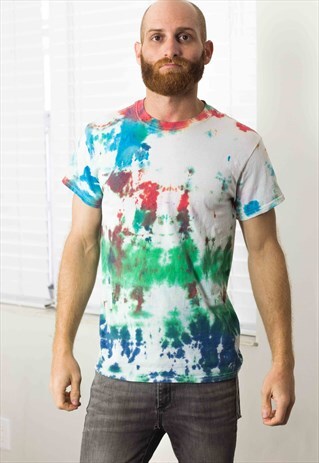 VINTAGE TIE DYE T-SHIRT 90S S 4.9