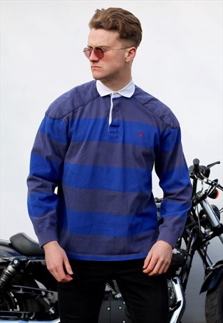 RALPH LAUREN USA STRIPED VINTAGE RUGBY TOP