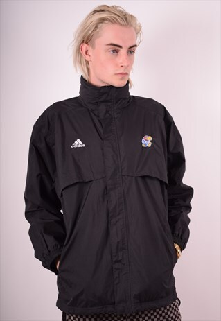 ADIDAS MENS VINTAGE JACKET MEDIUM BLACK 90S