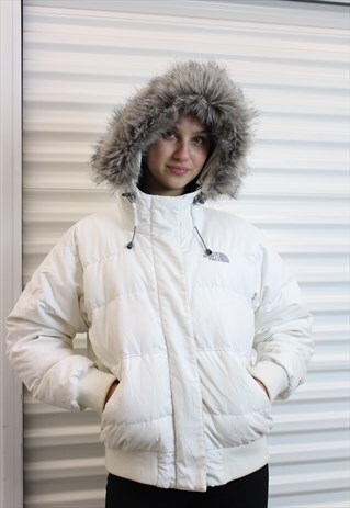 TNF RARE PUFFER JACKET FAUX FUR DETACHABLE HOOD
