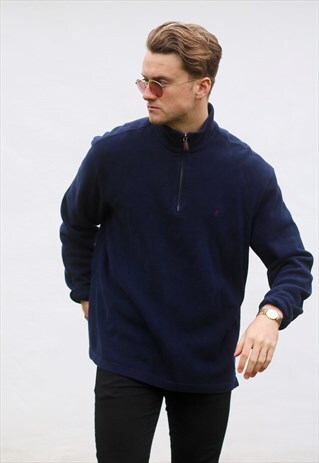 RALPH LAUREN 1/4 ZIP USA EGG SHELL BLUE SWEATSHIRT