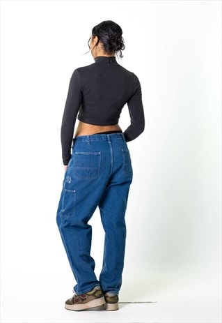 BLUE DENIM 90S CARHARTT  CARGO SKATER TROUSERS PANTS JEANS