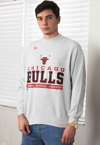 VINTAGE CHICAGO BULLS SWEATSHIRT LOGO 90S L 16.3