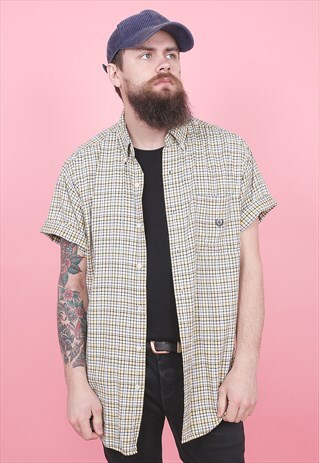 VINTAGE RALPH LAUREN CHAPS CHECK SHIRT /R8237