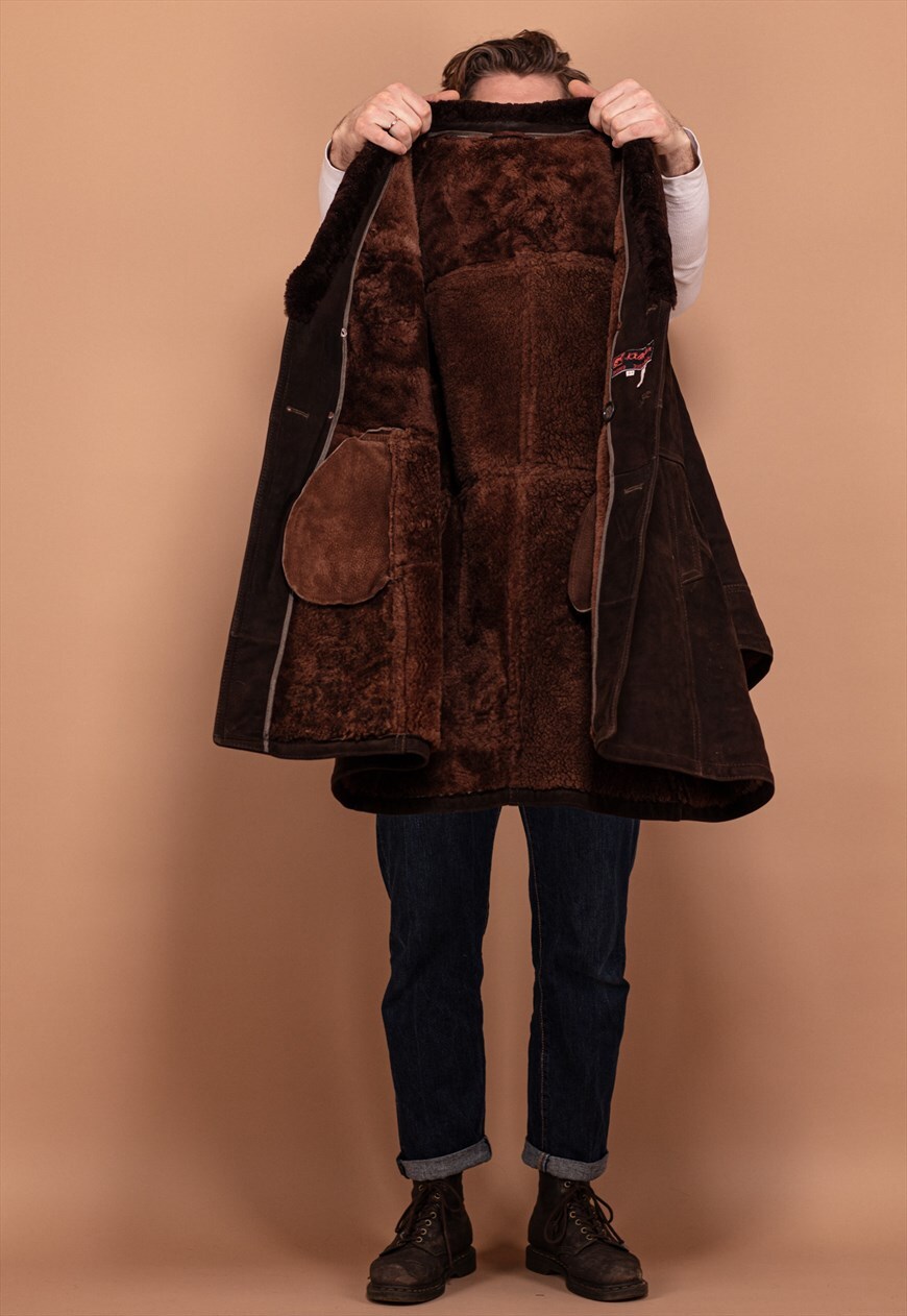 Mens sheepskin coat clearance asos