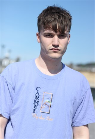 EMBROIDERED "CARMEL BY THE SEA" T-SHIRT