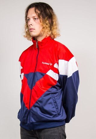 90'S VINTAGE HUMMEL RED TRACKSUIT JACKET