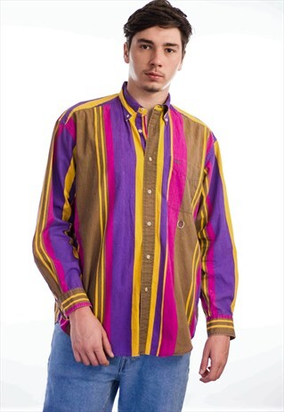 VINTAGE TOMMY HILFIGER STRIPE SHIRT 90S M 8.8