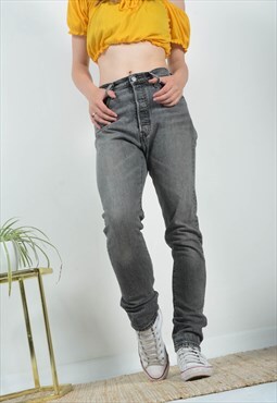 Vintage 90s Levi's 501 Skinny Jeans Grey 