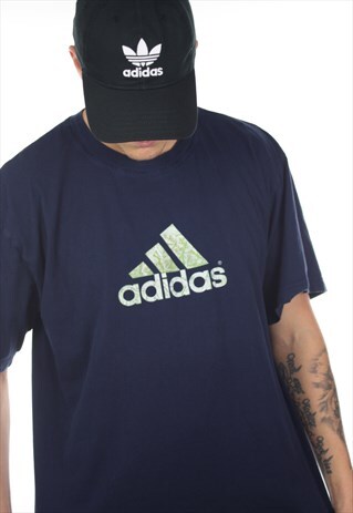 VINTAGE 90S ADIDAS GRAPHIC BIG LOGO T SHIRT TEE