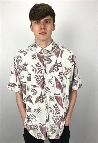90S VINTAGE PATTERNED FESTIVAL SHIRT