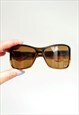 DIOR SUNGLASSES OVERSIZED SQUARE LOGO YELLOW BROWN LATINA