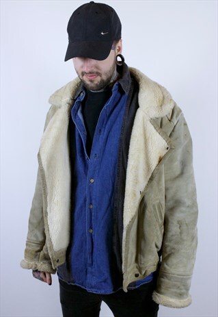 VINTAGE SHEEPSKIN AVIATOR JACKET