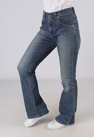 VINTAGE LEVIS 525 BOOTCUT FLARE JEANS UK 10 (DLAY)