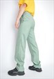 VINTAGE GREEN CLASSIC 80'S LINEN SUIT TROUSERS 