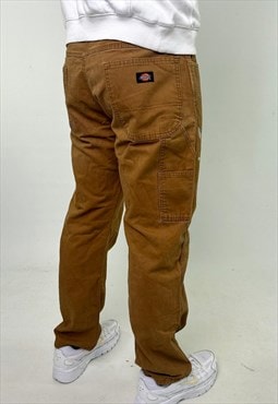 Beige Tan 90s Dickies Cargo Skater Trousers Pants Jeans