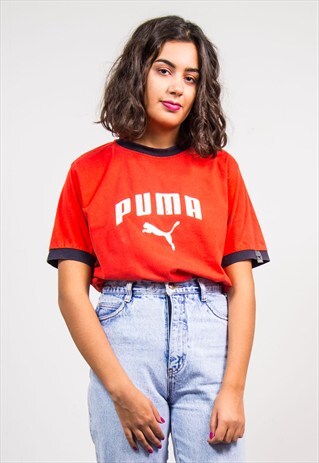VINTAGE 90'S RED PUMA T-SHIRT