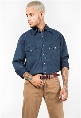 VINTAGE 80'S LEVI'S DENIM SHIRT / 0094 / 400