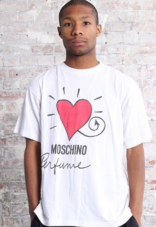 VINTAGE MOSCHINO BIG LOGO T-SHIRT WHITE