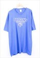 Vintage Falcons Basketball T Shirt Blue Short Sleeve Printed