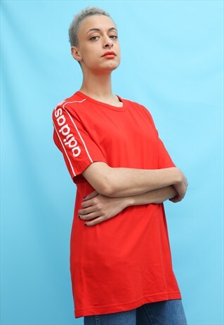 90S VINTAGE RED ADIDAS SPORTS T-SHIRT
