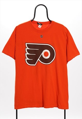 REEBOK NFL VINTAGE ORANGE PHILADELPHIA FLYERS SPORTS TSHIRT