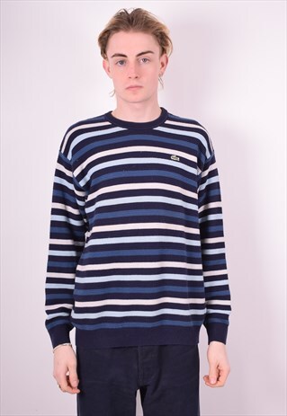 LACOSTE MENS VINTAGE JUMPER SWEATER LARGE MULTI 90'S