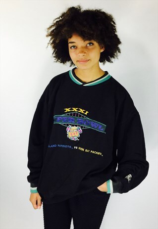 STARTER NFL SUPER BOWL EMBROIDERED SWEATSHIRT