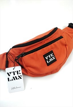 Unisex Orange Shoulder & Bum Bag