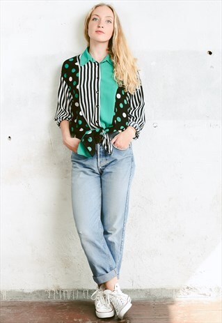 VINTAGE 90S PATTERNED OVERSIZED SHIRT
