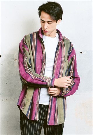 VINTAGE STRIPED CORDUROY SHIRT