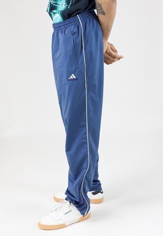 VINTAGE 90S ADIDAS NAVY TRACKSUIT BOTTOMS