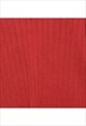RED CABLE KNIT POLO NECK JUMPER - L