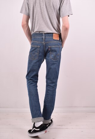LEVI'S 511 MENS VINTAGE JEANS W33 L34 BLUE 90S