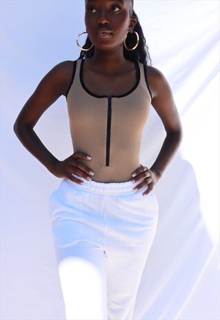 BROWN JAI BODYSUIT